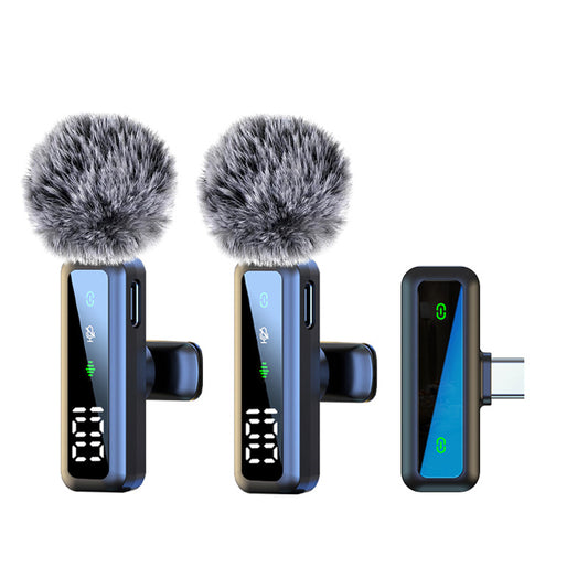 Wireless Lapel Microphone for Outdoor Computer Live Streaming Noise Reduction Universal Small Microphone