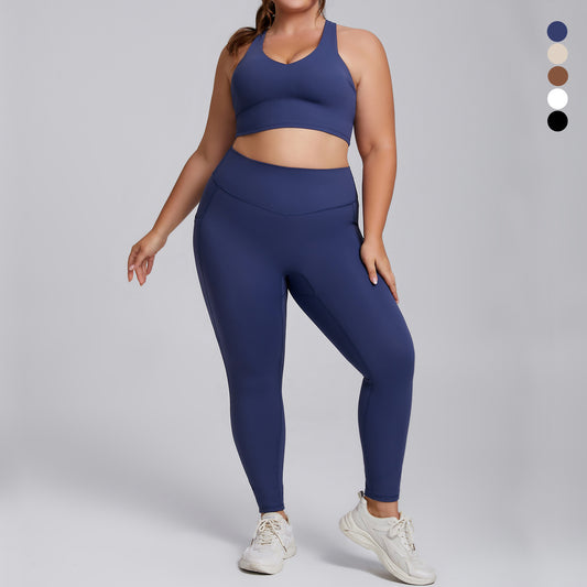Yoga suit set women's high-end tight fitting sportswear two-piece set
