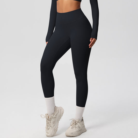 Yoga pants solid color long sleeved beautiful back sports short sleeved slim fit fitness pants set