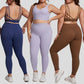 High elasticity yoga fitness suit yoga suit set running shockproof sportswear