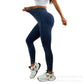 Back V Waist Peach Butt Sand Wash Yoga Pants for Women, Ribbed High Waist Lift-Up Fitness Tights