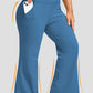 High waisted yoga pants with micro flared pockets and high elasticity casual trumpet yoga pants