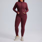 Long sleeved yoga suit set women's sportswear three piece set