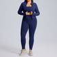 Long sleeved yoga suit set women's sportswear three piece set