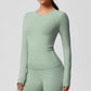 Yoga pants solid color long sleeved beautiful back sports short sleeved slim fit fitness pants set