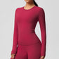 Yoga pants solid color long sleeved beautiful back sports short sleeved slim fit fitness pants set