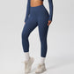 Yoga pants solid color long sleeved beautiful back sports short sleeved slim fit fitness pants set