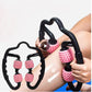 U Shape Trigger Point Massage Roller for Arm Leg Neck Muscle Tissue for Fitness Gym Yoga Pilates Sports 4 Wheel