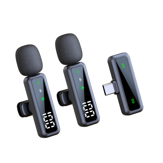 Wireless Lapel Microphone for Outdoor Computer Live Streaming Noise Reduction Universal Small Microphone