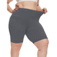Pocket five quarter yoga shorts for women tight fitting high waisted yoga sports pants