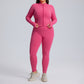 Long sleeved yoga suit set women's sportswear three piece set