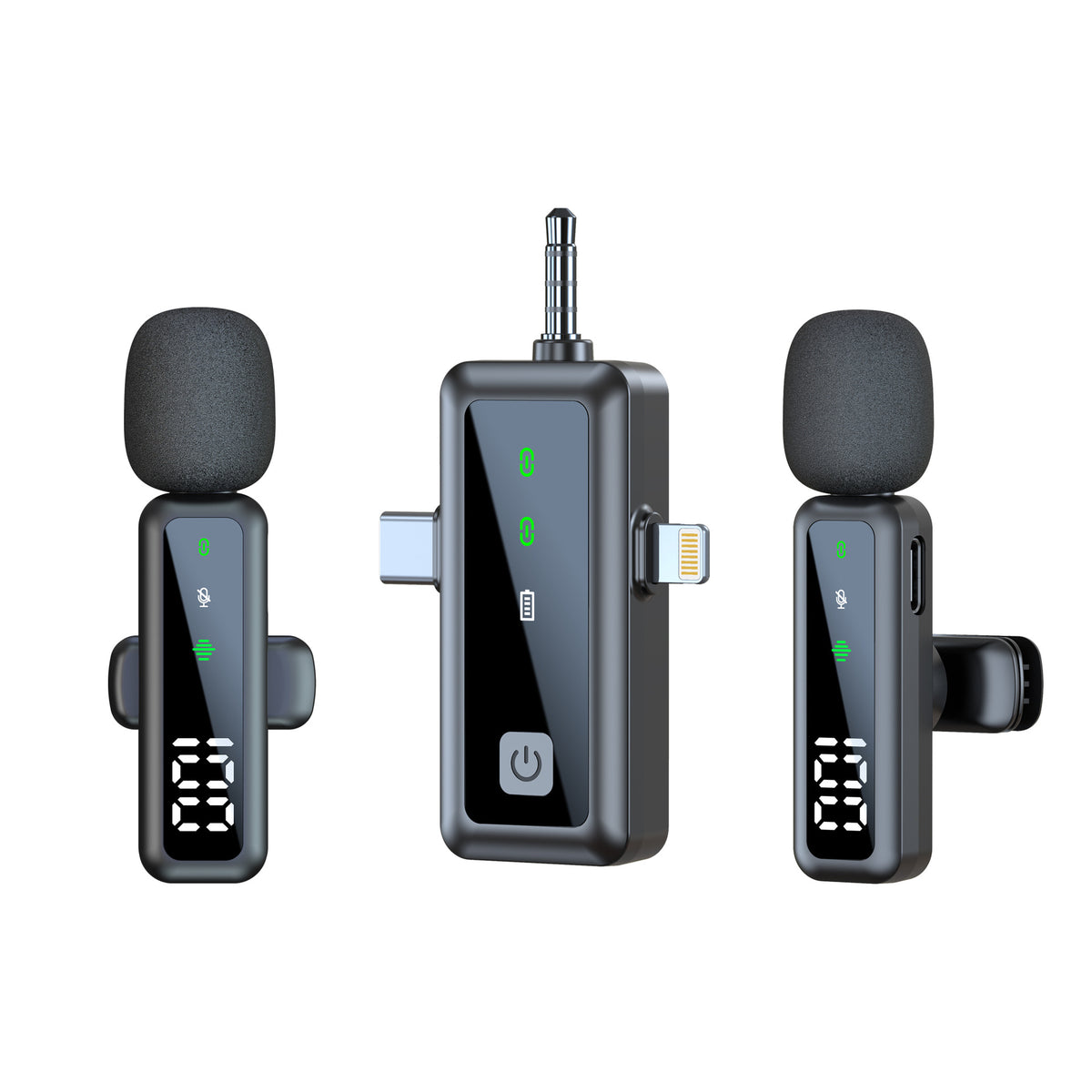 Wireless Lapel Microphone for Outdoor Computer Live Streaming Noise Reduction Universal Small Microphone