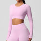 Yoga pants solid color long sleeved beautiful back sports short sleeved slim fit fitness pants set