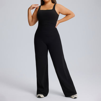Straight yoga suit set sportswear women's outdoor running fitness suit set
