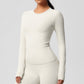 Yoga pants solid color long sleeved beautiful back sports short sleeved slim fit fitness pants set