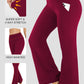 High waisted yoga pants with micro flared pockets and high elasticity casual trumpet yoga pants